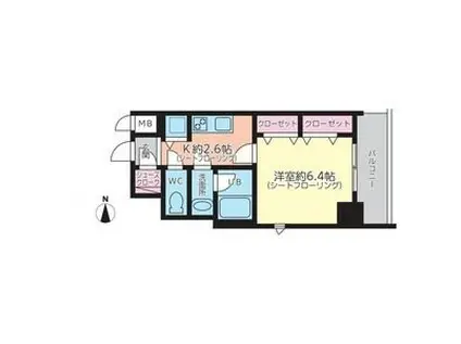 AVANTI ATSUTA(1K/4階)の間取り写真