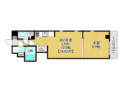 COTE DOR SOGA(1LDK/3階)の間取り写真