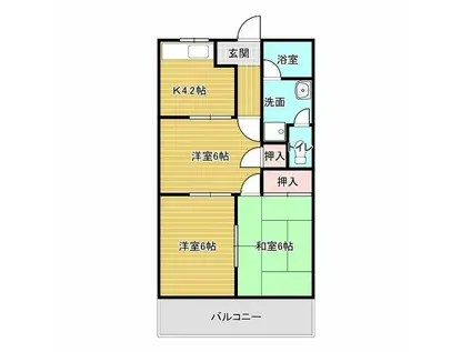 SSコーポ テラ(3K/4階)の間取り写真