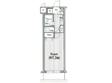 ガラ・ステージ目白(1K/3階)の間取り写真