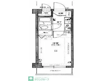 ライオンズマンション経堂第7(1K/5階)の間取り写真