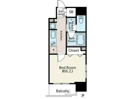 ミュプレ根岸(1K/3階)の間取り写真