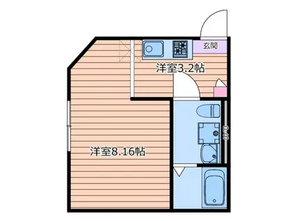 町屋PRIMECOURT(ワンルーム/2階)の間取り写真