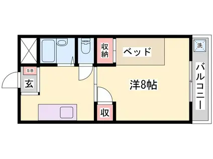 MY-R太子(ワンルーム/4階)の間取り写真