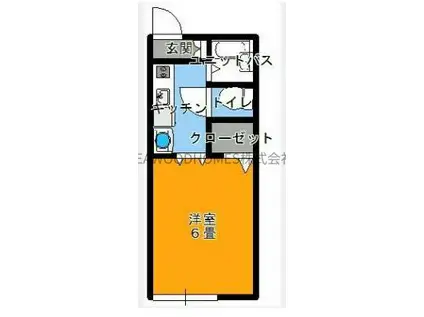 ハウスウイング(ワンルーム/2階)の間取り写真