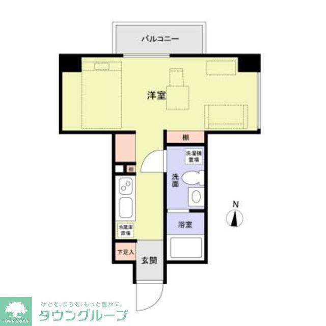 THE A(ワンルーム/4階)の間取り写真
