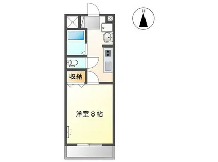 エクセレンス白山(1K/2階)の間取り写真