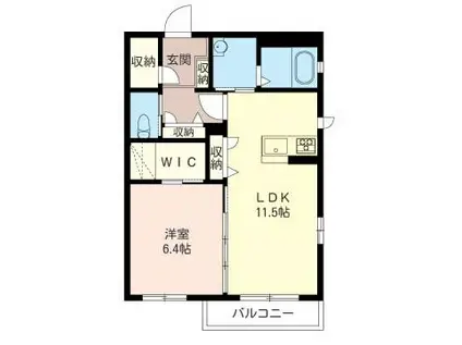 クラシエール(1LDK/2階)の間取り写真