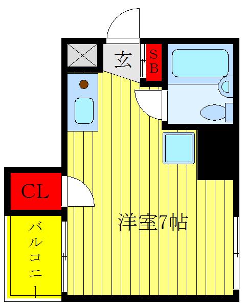 日神パレス板橋本町第3(ワンルーム/6階)の間取り写真