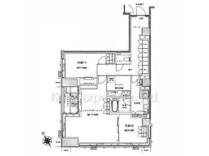 プレミスト南青山(2LDK/4階)の間取り写真