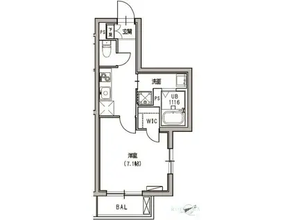 MDM早稲田(1K/3階)の間取り写真