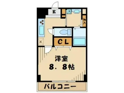 メゾン・ド・ボヌール(1K/2階)の間取り写真