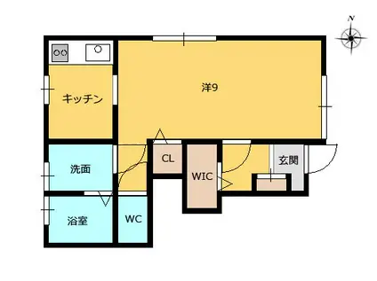 シャルムあこや(1K/1階)の間取り写真
