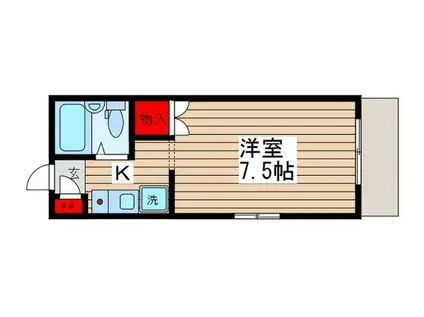 3-38-21(1K/1階)の間取り写真