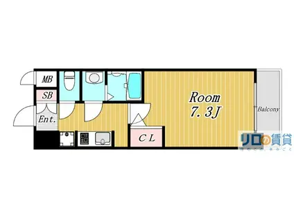S-RESIDENCE新大阪駅前(1K/5階)の間取り写真