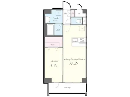 フローラル筥松(1LDK/3階)の間取り写真