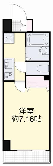 ジュネス医大東(1K/7階)の間取り写真