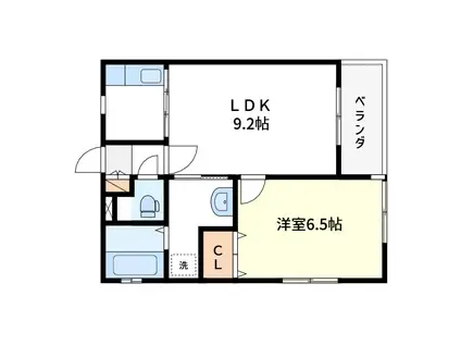 MORADA(1LDK/1階)の間取り写真