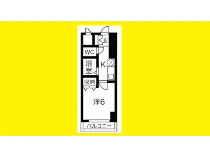 ラフォーレ上新庄(1K/5階)の間取り写真
