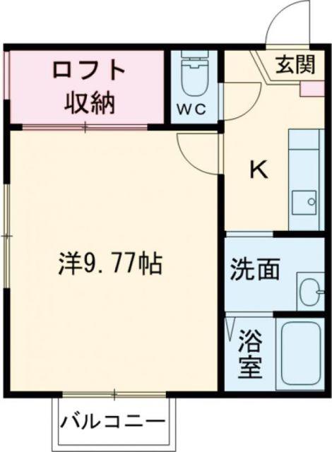 ＪＲ信越本線 古津駅 徒歩12分 2階建 築20年(1K/1階)の間取り写真