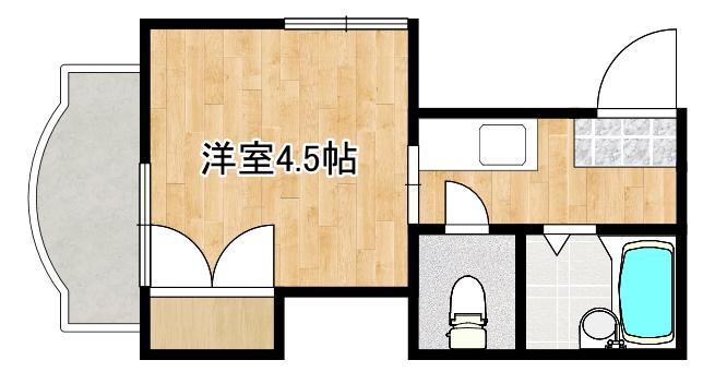 MAUM(1K/3階)の間取り写真
