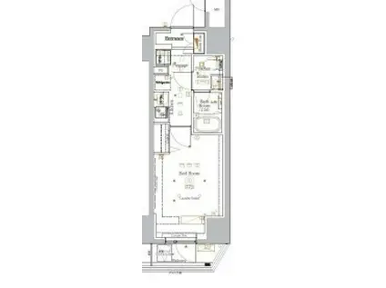GENOVIA川崎III(1K/11階)の間取り写真