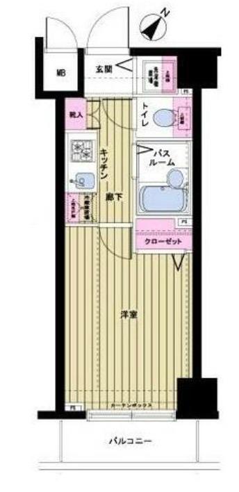 トーシンフェニックス日本橋蛎殻町(1K/9階)の間取り写真