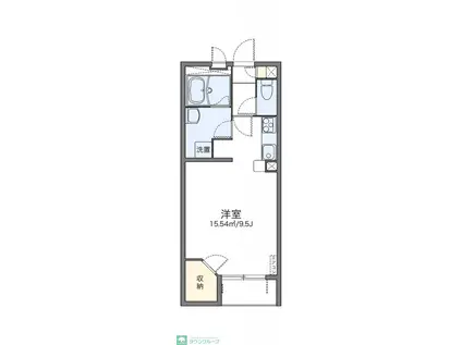 レオネクスト松軒(1K/1階)の間取り写真