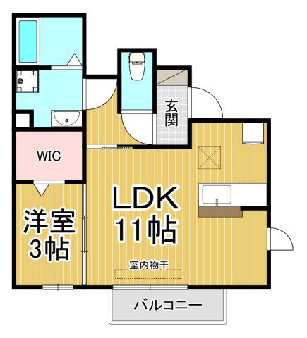 アイ・ドミール(1LDK/1階)の間取り写真