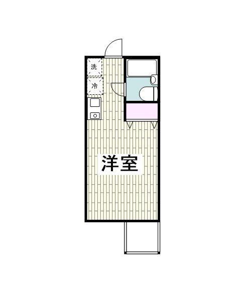 晴嵐マンション(ワンルーム/2階)の間取り写真