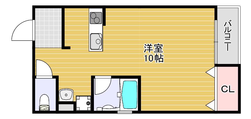 パルジュミサト(ワンルーム/2階)の間取り写真