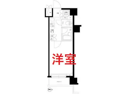 ルーブル川崎伍番館(1K/4階)の間取り写真