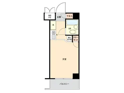 日神パレステージ鶴ヶ峰(ワンルーム/2階)の間取り写真