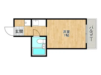 サンハイツ山之内(1K/5階)の間取り写真