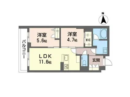 コート ボヌール(2LDK/3階)の間取り写真