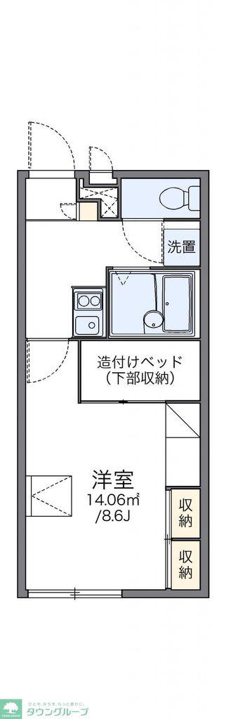 レオパレスアゼリア ヒル(1K/2階)の間取り写真
