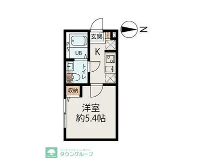 SAIL千住大橋(1K/1階)の間取り写真