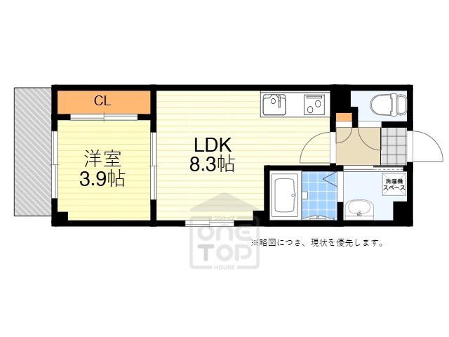 ARCA豊中曽根(1LDK/1階)の間取り写真
