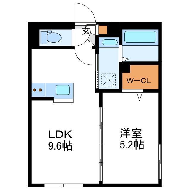 S-RESIDENCE桑園イースト(1LDK/1階)の間取り写真