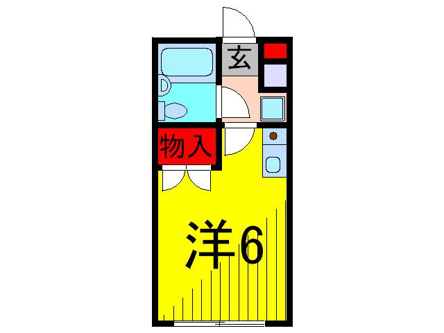スクエア金町(ワンルーム/3階)の間取り写真