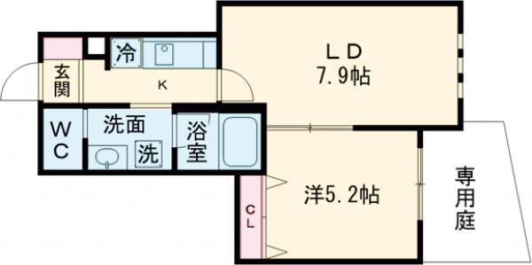 EG-11(1LDK/1階)の間取り写真