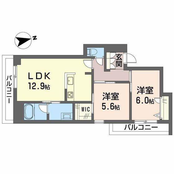 スターヒルズ(2LDK/2階)の間取り写真