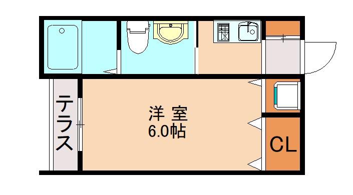 CASAMENTOPARI(1K/1階)の間取り写真