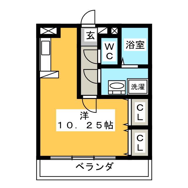 T.LEON(ワンルーム/1階)の間取り写真