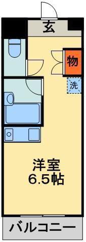 サンパークビル(ワンルーム/7階)の間取り写真