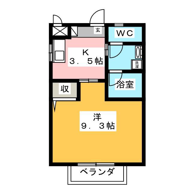 ロイヤルマンションM(1K/2階)の間取り写真