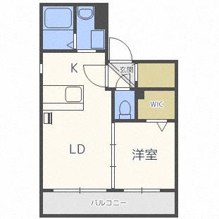 シマン24軒(1LDK/2階)の間取り写真