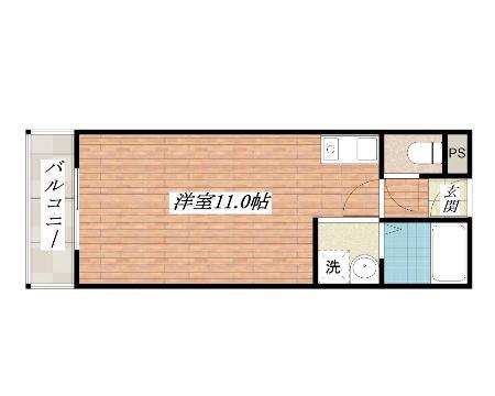 千寿ビル(ワンルーム/4階)の間取り写真