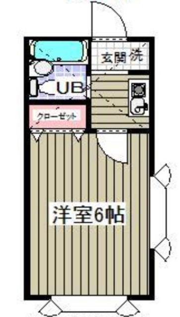 ローズアパートR48番館(1K/1階)の間取り写真