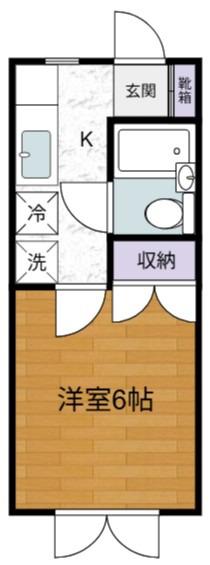 モーニングサイド(1K/1階)の間取り写真